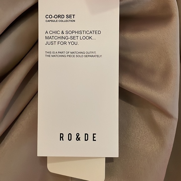 NWT Ro & De co-ord skirt in beige size large - Picture 5 of 6